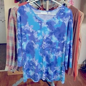 Susan Graver Women's Tie-Dye Top